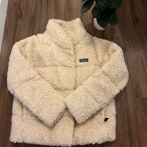 Patagonia recycled high pile fleece down jacket